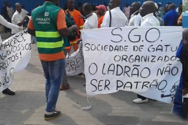 Trabalhadores de empresa ligada a  Eduardo dos Santos protestam por falta de salários