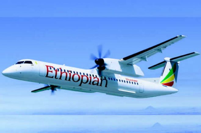 Q-400 da Bombardier ao serviço de Ethiopian Airlines