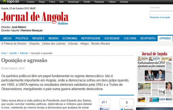 Editorial do Jornal de Angola