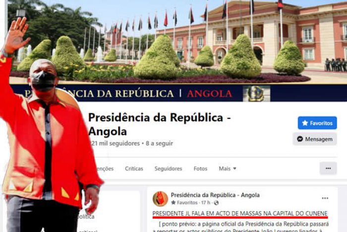 Angolanos &quot;invadem&quot; plataforma da Presidência com críticas após passar notícias do MPLA