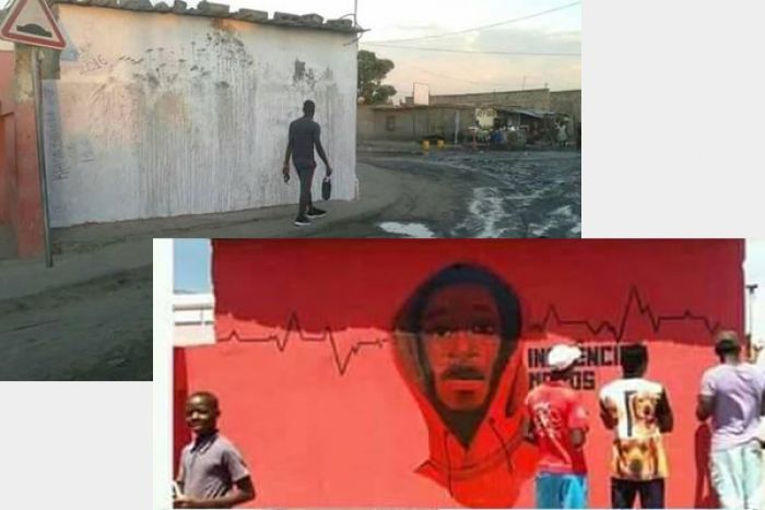 Polícia angolana manda remover desenho em homenagem a Inocêncio e ameaça dono da parede