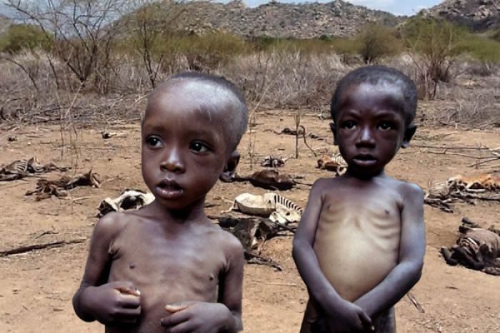 Duas crianças morreram por causa de fome