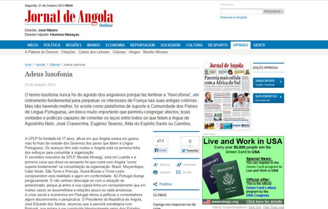 Editorial do Jornal de angola