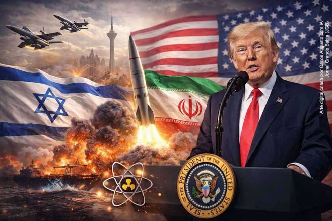 Eixo do mal lança ofensiva militar contra o Irã; Teerã reage com disparo de mísseis