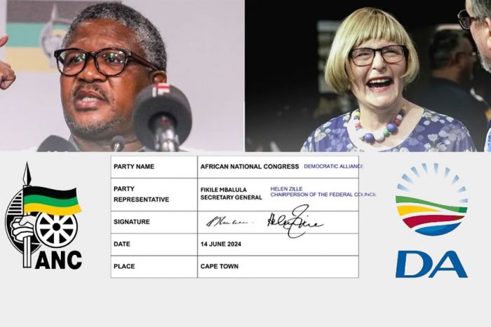 ANC sela acordo histórico com sigla de centro-direita na África do Sul