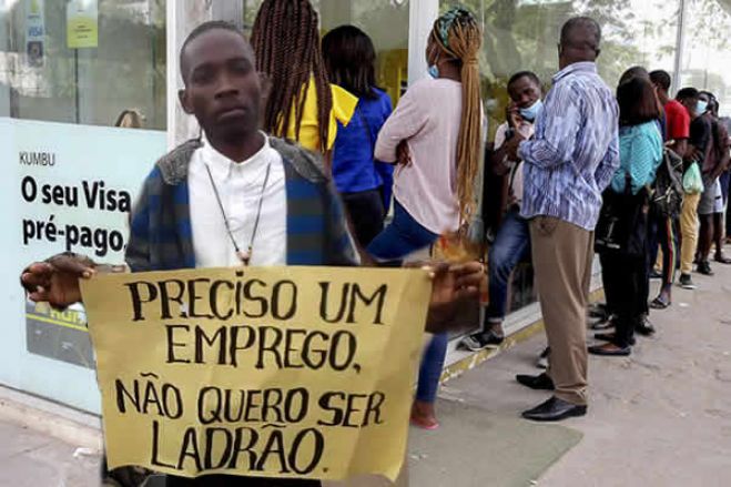 Angola prevê reduzir a taxa de desemprego em 25 por cento até 2027