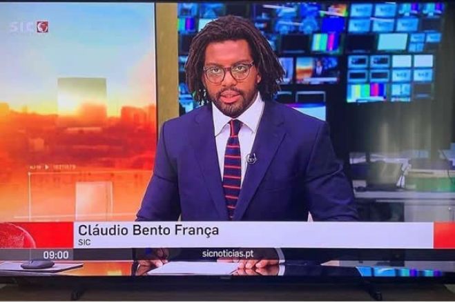 Jornalista Luso angolano Cláudio França &quot;faz história&quot; ao estrear-se como pivô na SIC Notícias